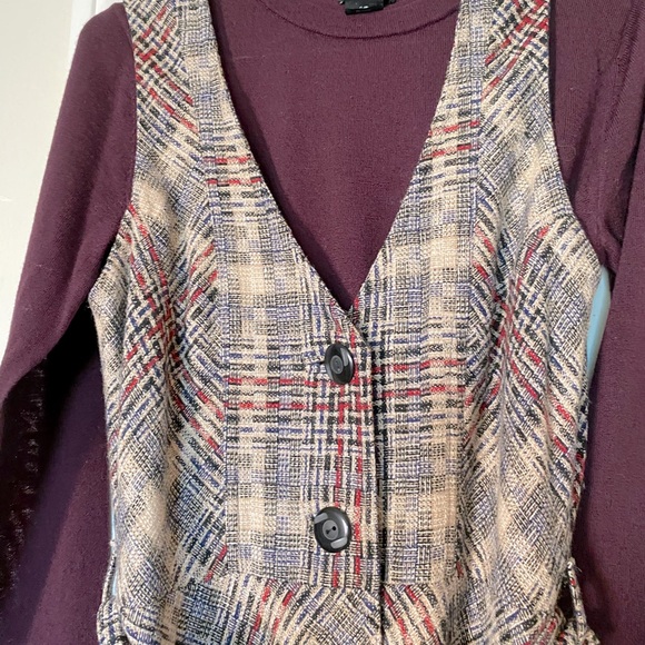 Maple Anthropologie plaid wool dress ASO Rory Gilmore - Picture 6 of 16